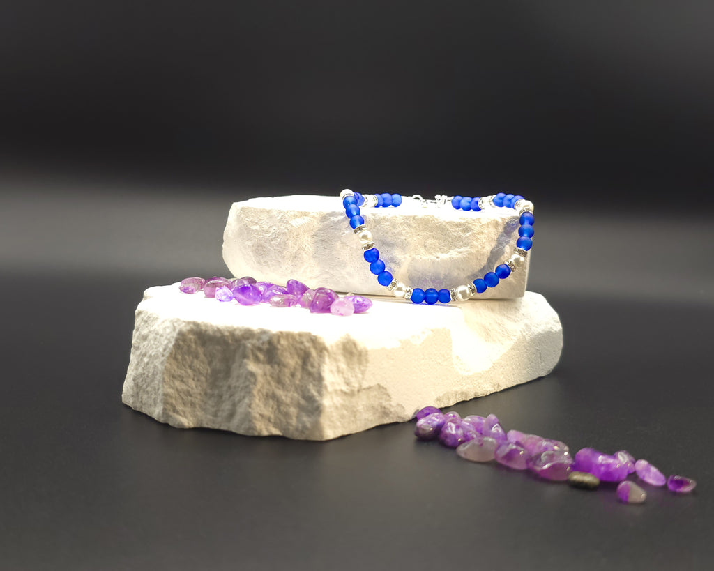 Blue Beaded Bracelet