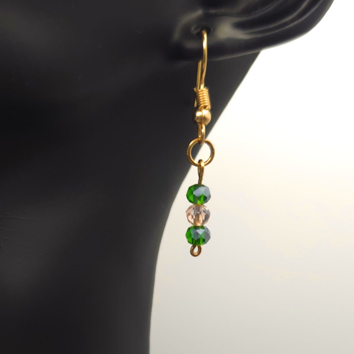 Green Glass Beaded Jewelry Set
