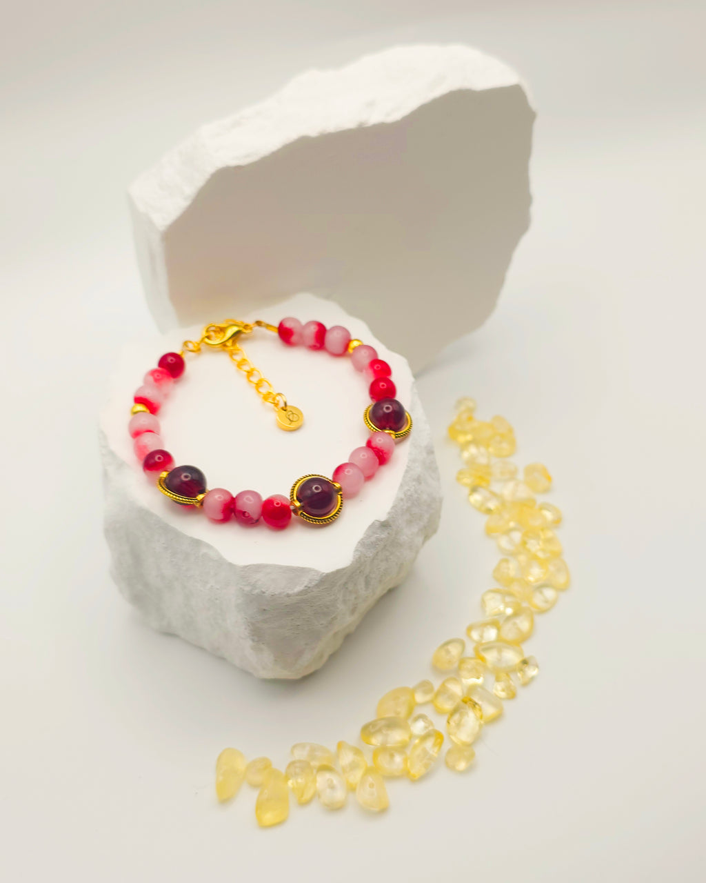 Red Glass Beaded Bracelet