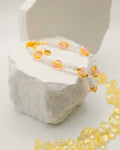 Peach Glass Beaded Bracelet