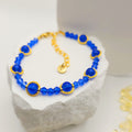 Blue Glass Beaded Bracelet