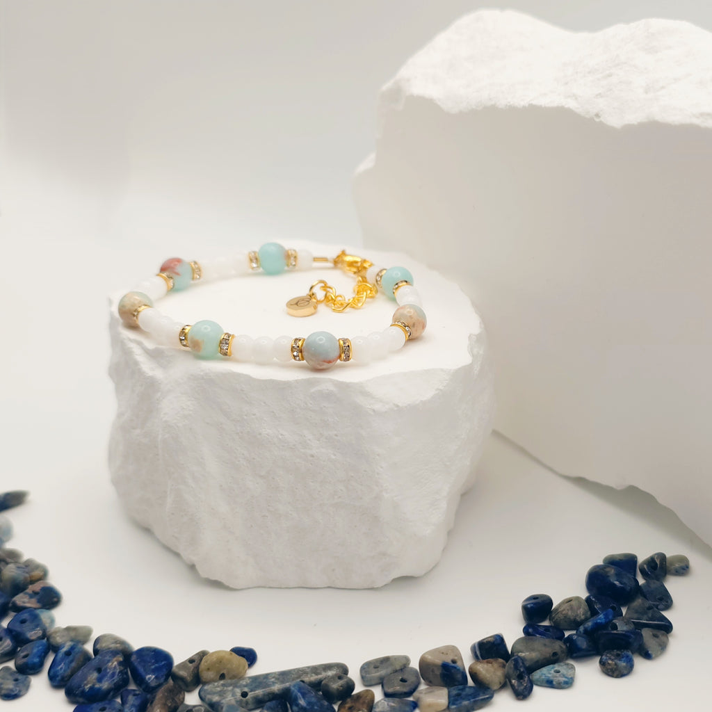 Snakeskin Jade Beaded Bracelet