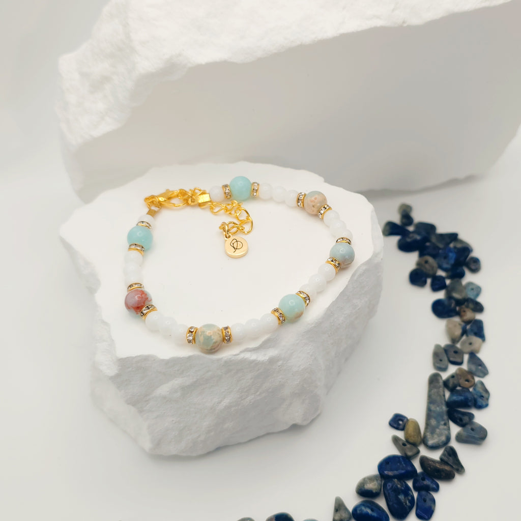 Snakeskin Jade Beaded Bracelet