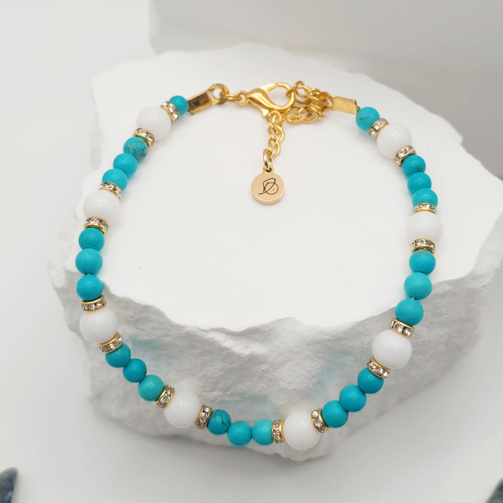 Blue Turquoise Beaded Bracelet