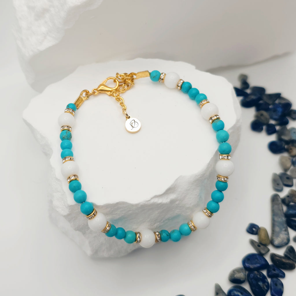 Blue Turquoise Beaded Bracelet