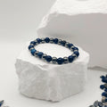 Lapis Lazuli and Hematite Beaded Bracelet [For Stabilization and Wisdom]