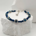 Lapis Lazuli and Blue Malachite Beaded Bracelet [For Stabilization]