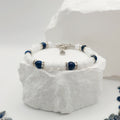 Sapphire Tigers Eye Beaded Bracelet