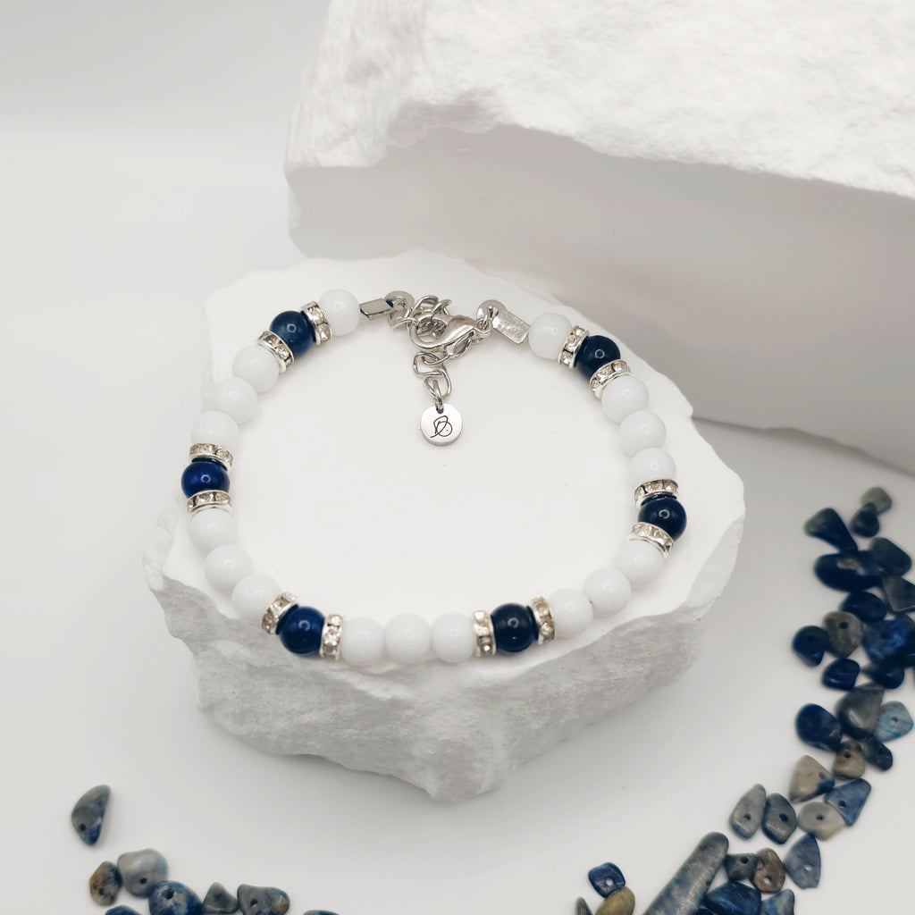 Sapphire Tigers Eye Beaded Bracelet