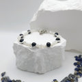 Blue-Black Tigers Eye & Conch Shell Beaded Bracelet [For Dispelling Fear]