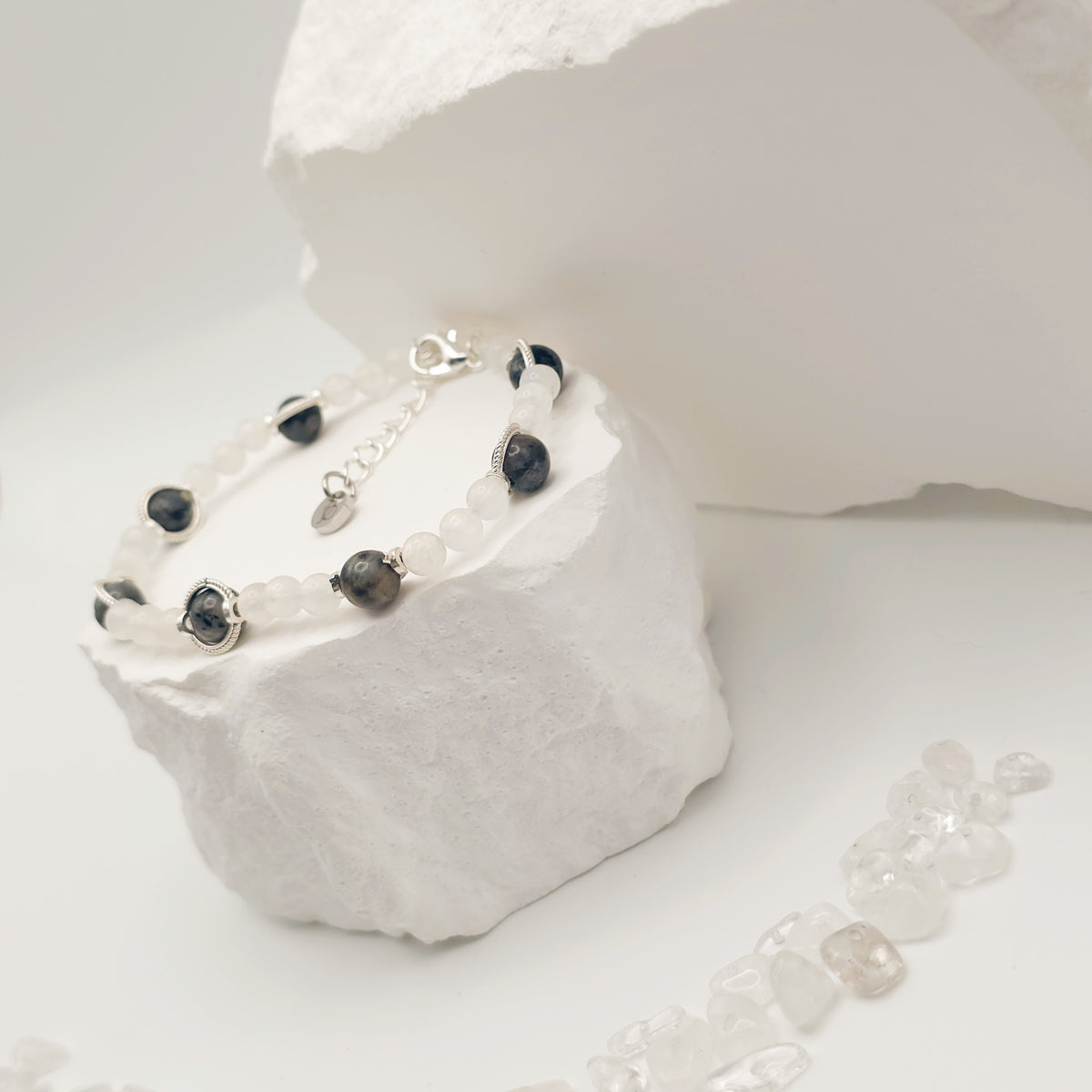 Labradorite and Moonstone Bracelet [For Aligning Your Path]