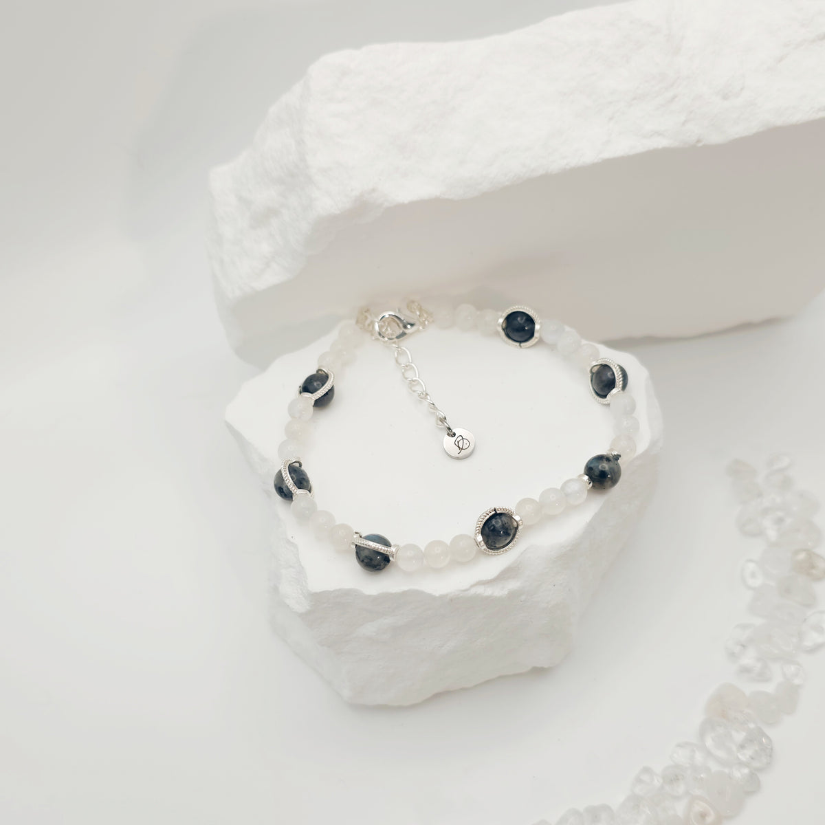Labradorite and Moonstone Bracelet [For Aligning Your Path]