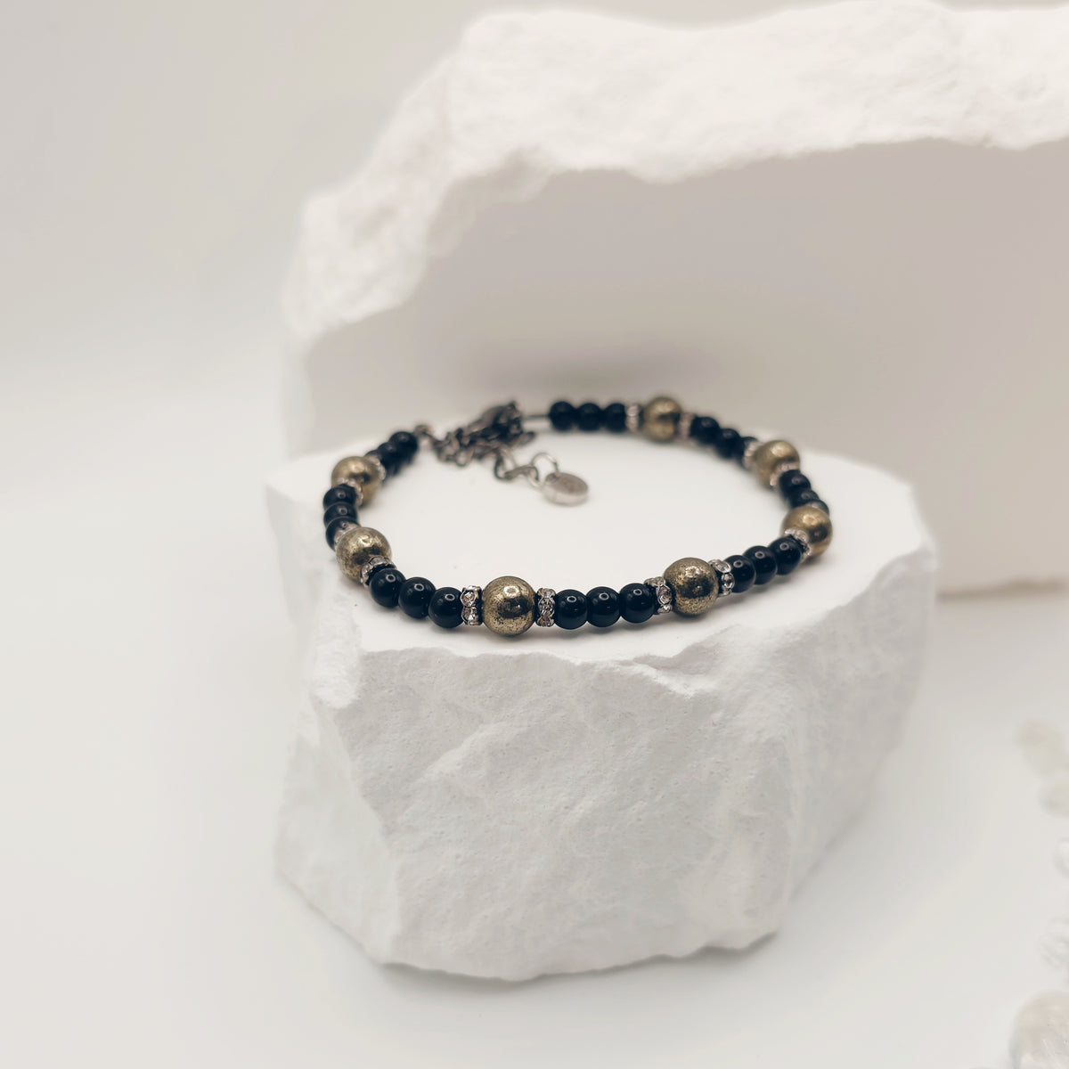 Pyrite Beaded Bracelet