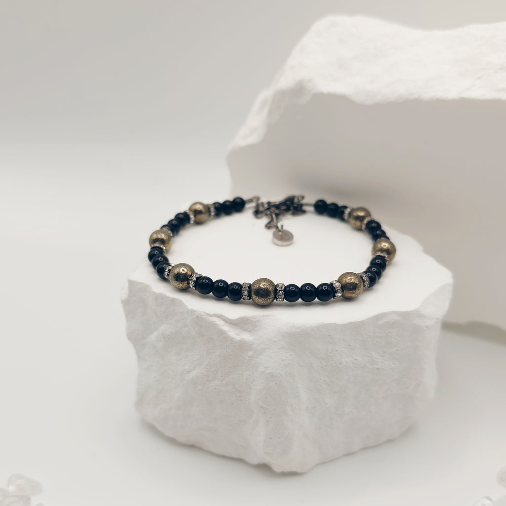 Pyrite Beaded Bracelet
