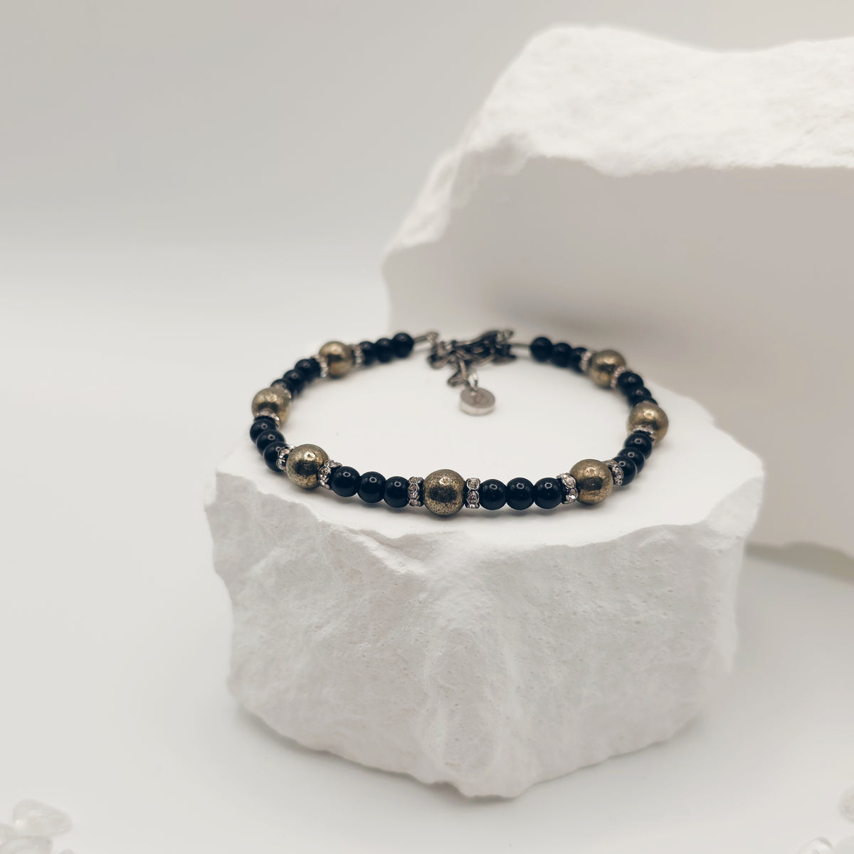 Pyrite Beaded Bracelet