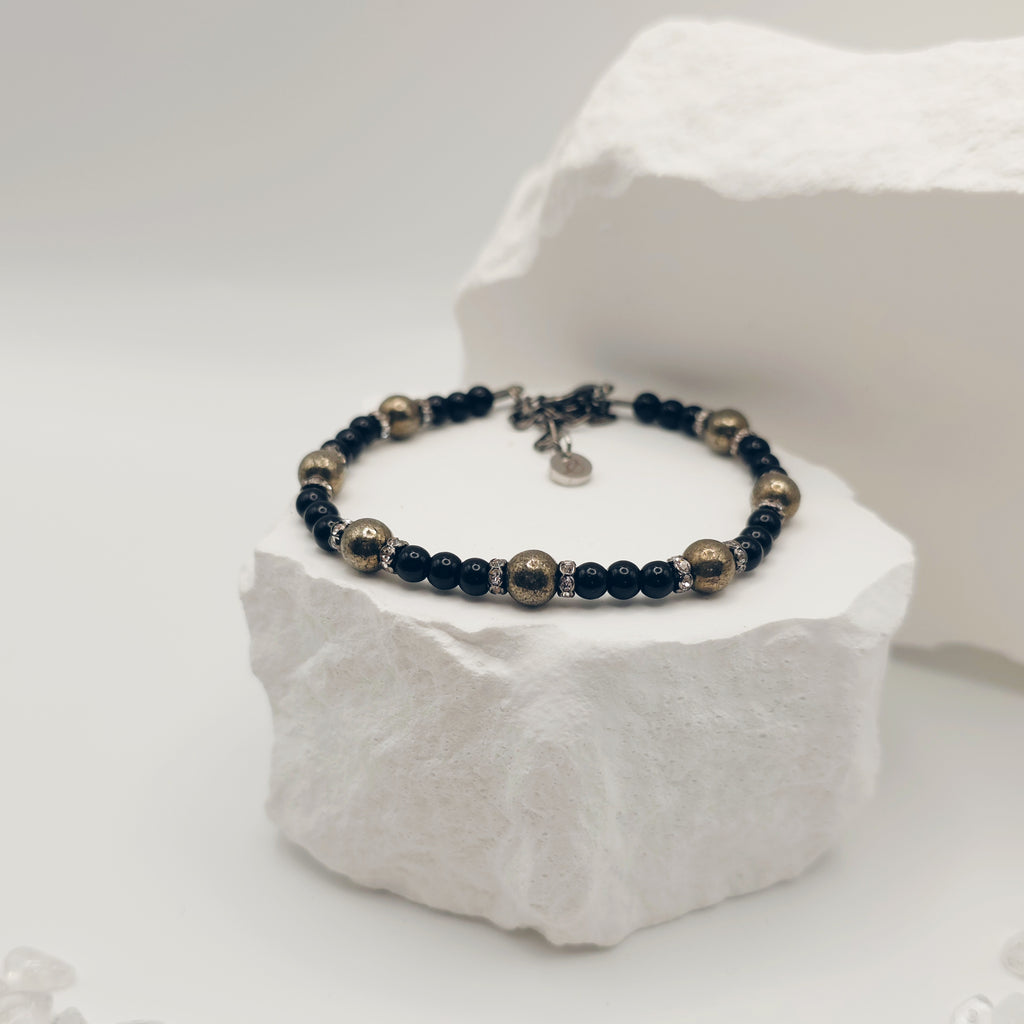 Pyrite Beaded Bracelet