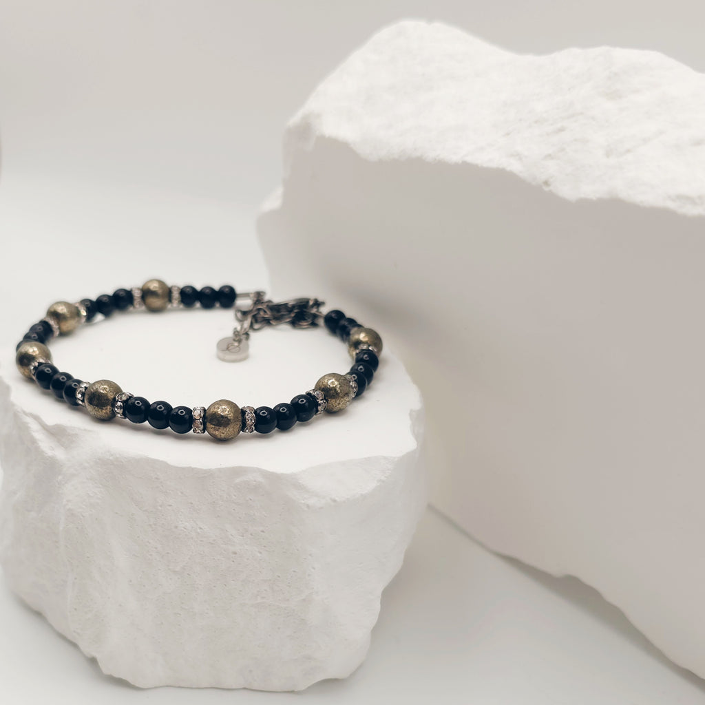 Pyrite Beaded Bracelet