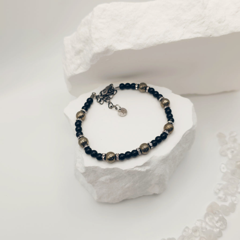Pyrite Beaded Bracelet