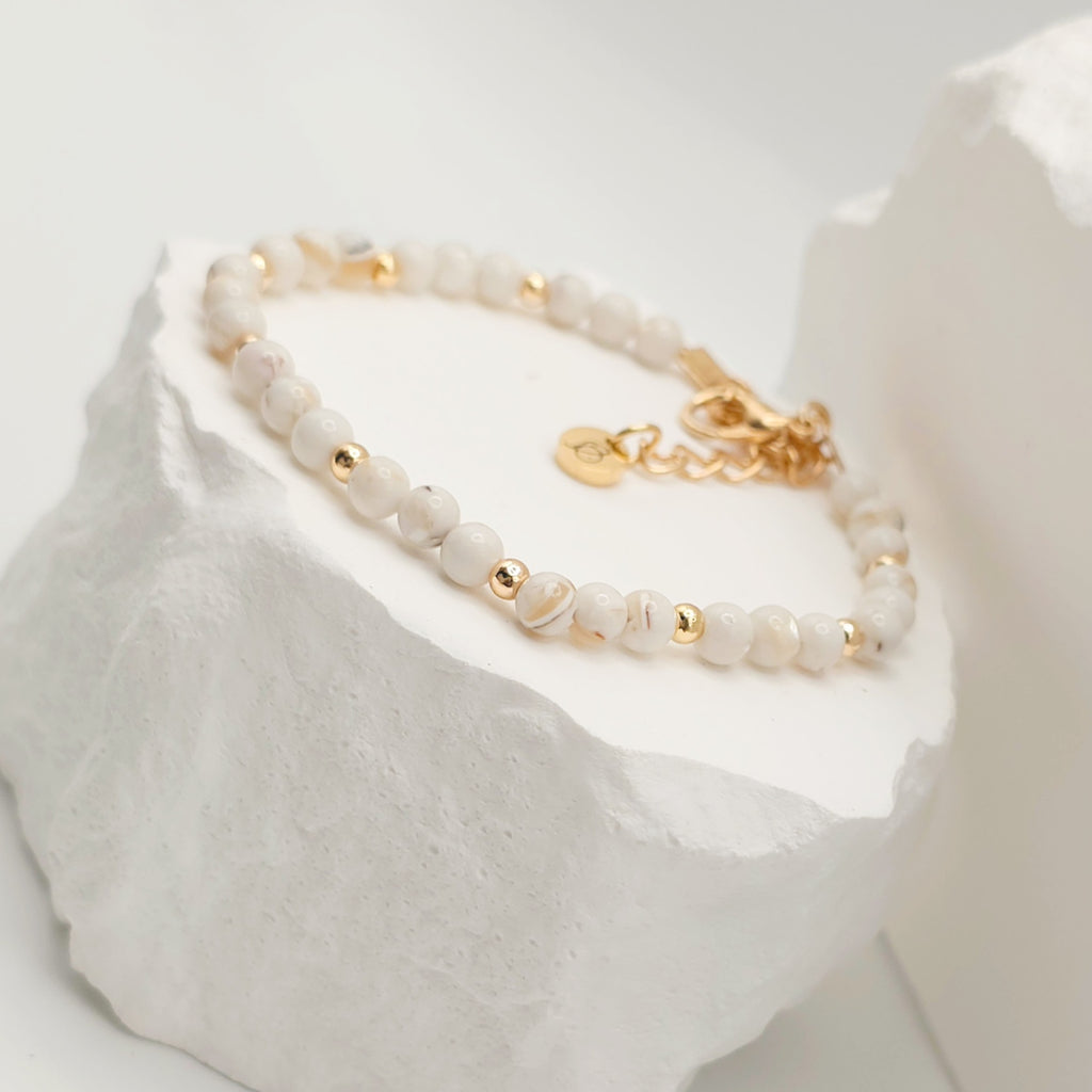 White Gold Turquoise Bracelet