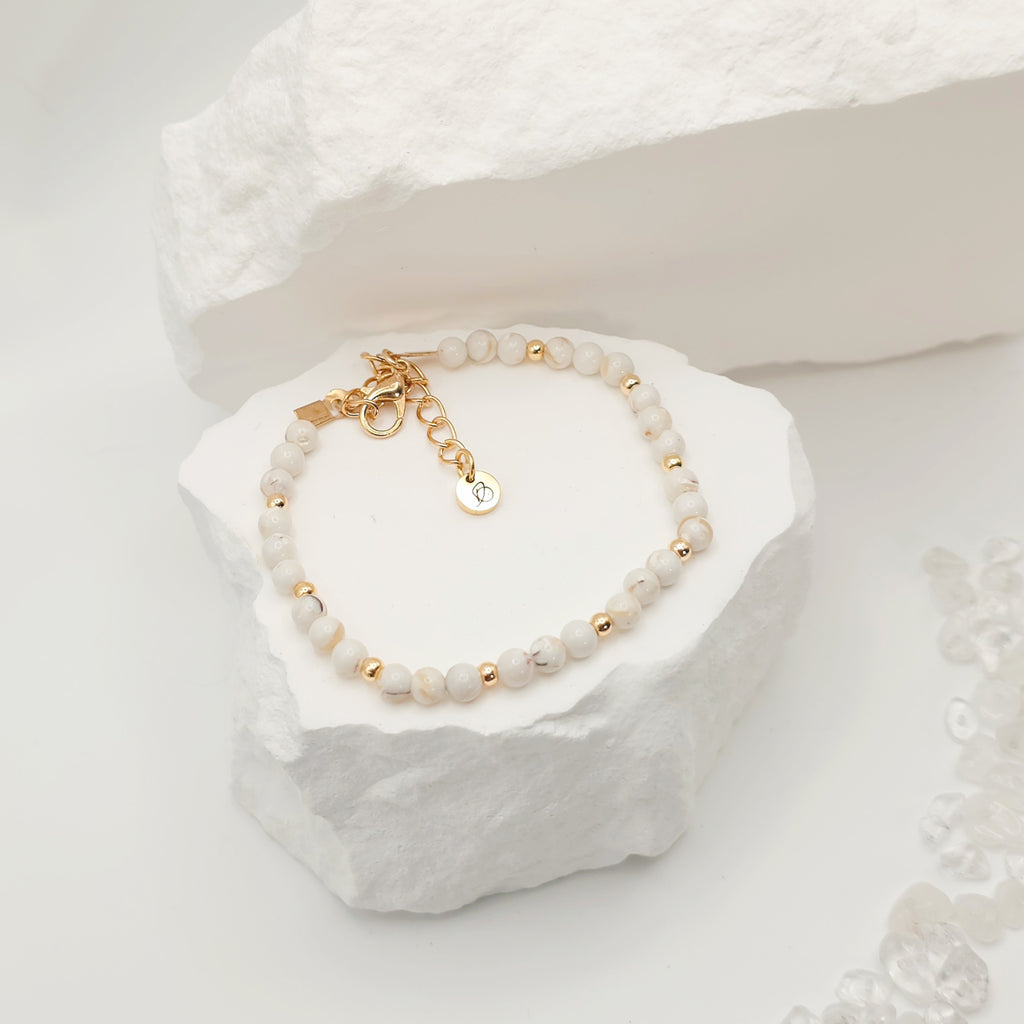 White Gold Turquoise Bracelet